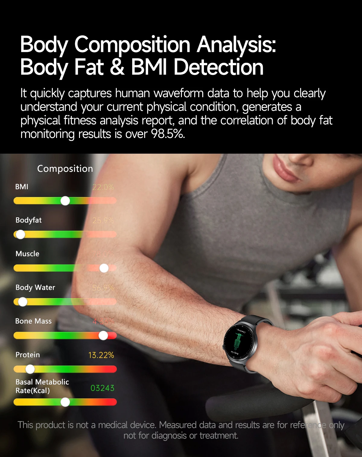 2026 New AI-Diagnosis Care Smartwatch ECG+PPG Accurate Uric Acid Blood Pressure Body Fat Five Organ Fitness Waterproof Smartwatc