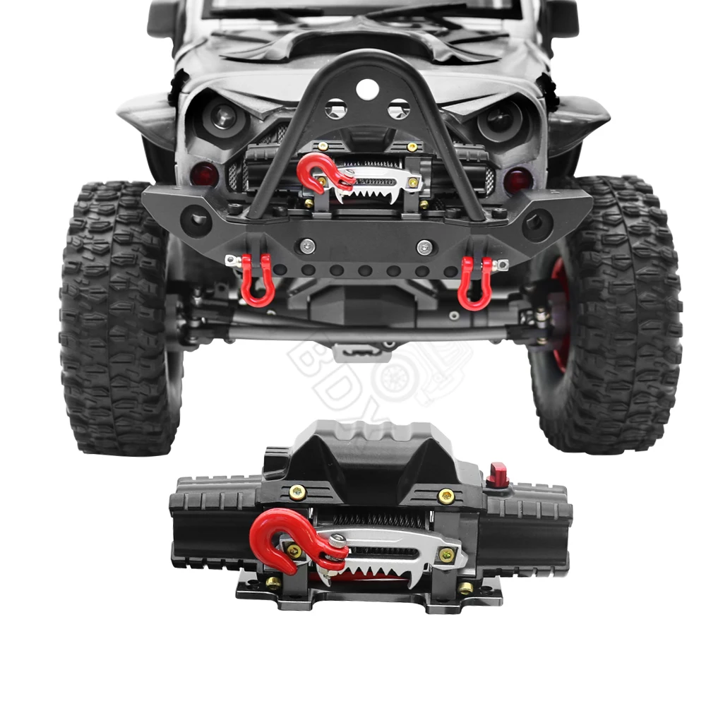 RC Metal Automatic Double Motor Simulated Winch For 1/10 RC Crawler Car Axial SCX10 TRX4 D110 Tamiya CC01 RGT86100V2
