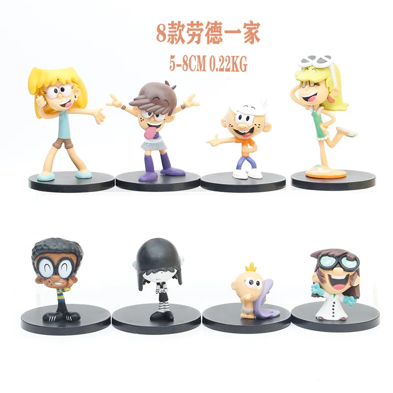 8pcs/set The Loud House Action Figure Toys 5-8cm