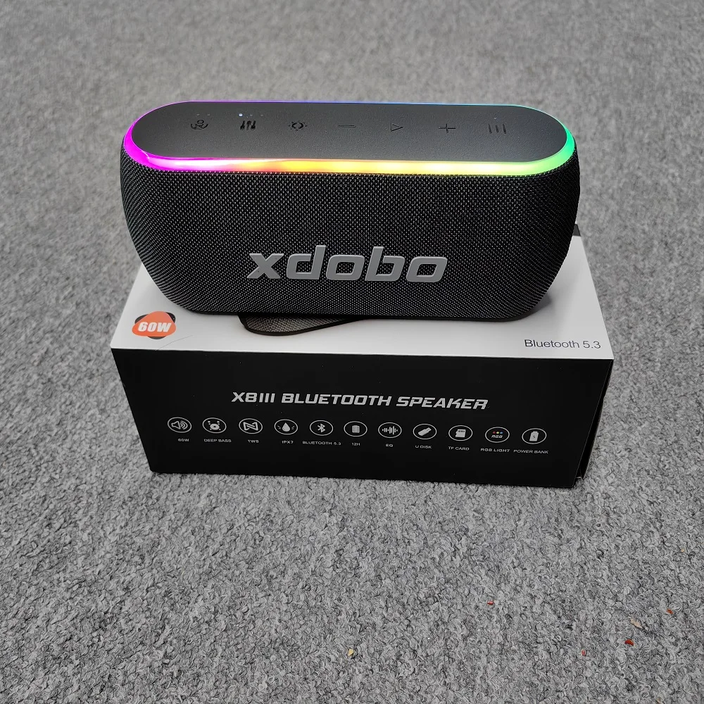 XDOBO X8 III Bluetooth Speaker Wireless Subwoofer 6600mAh 60W Powerful Deep Bass Power Bank Outdoor Party Hiking Music Fun