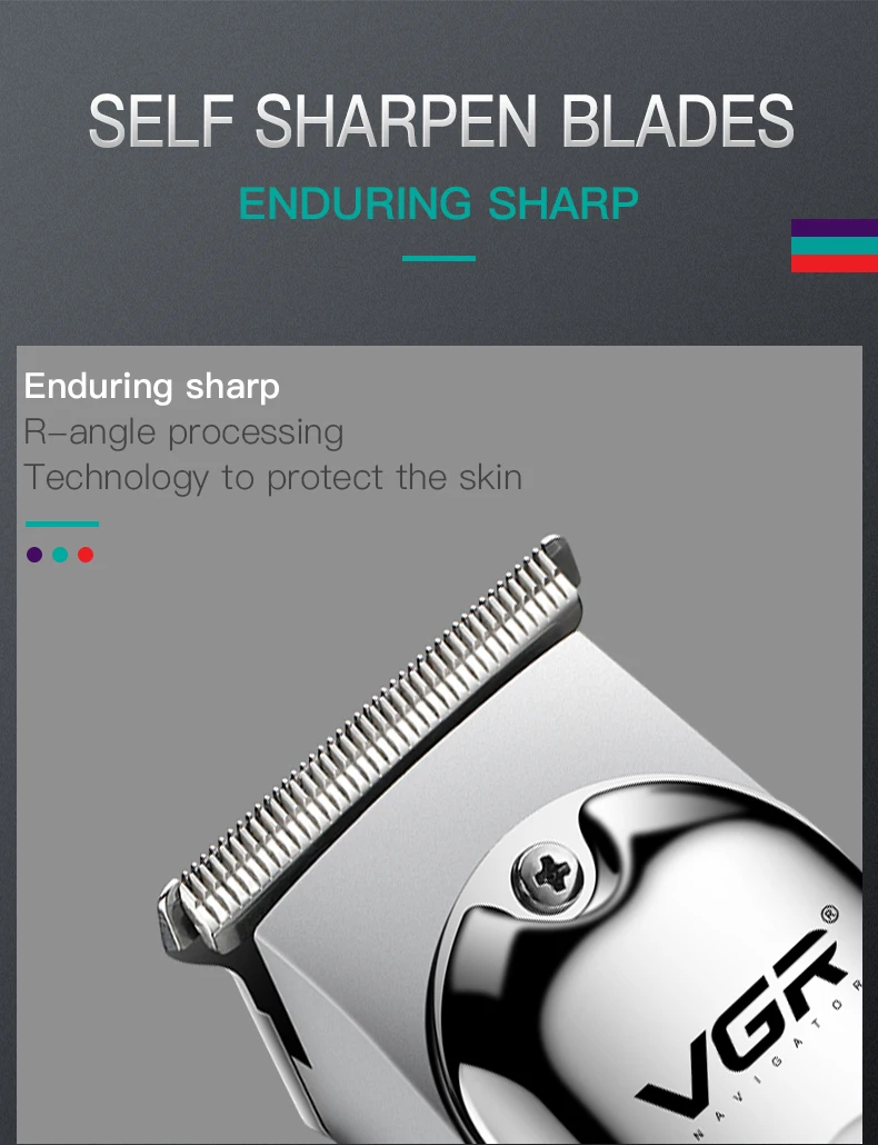VGR 071 Hair Trimmer Professional Hair Clipper Wireless Hair Cutting Machine Electric Zero Cutting Machine Trimmer for Men
