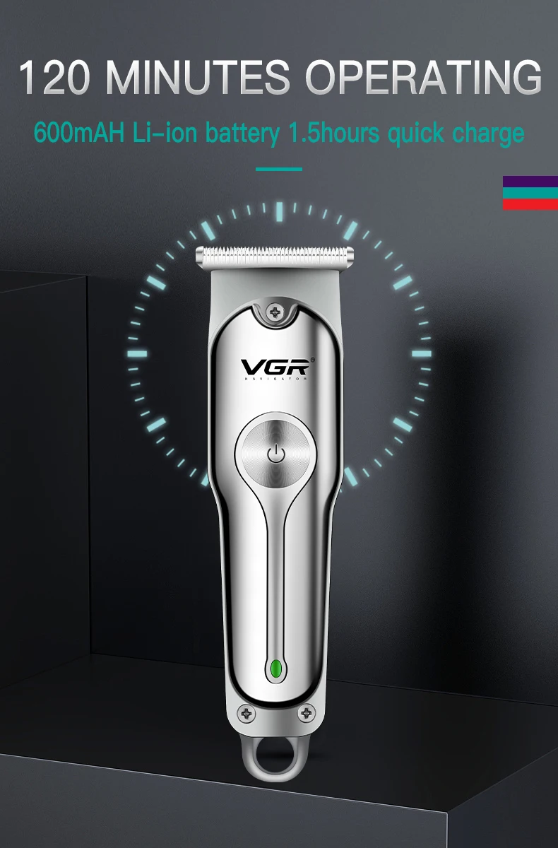VGR 071 Hair Trimmer Professional Hair Clipper Wireless Hair Cutting Machine Electric Zero Cutting Machine Trimmer for Men