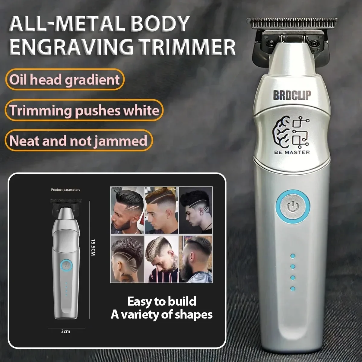 BRD 106 617 609 Professional Electric Hair Clipper Hair Trimmer DLC Blade with Base 7500RPM 7000RPM Barber Set BRDCLIP