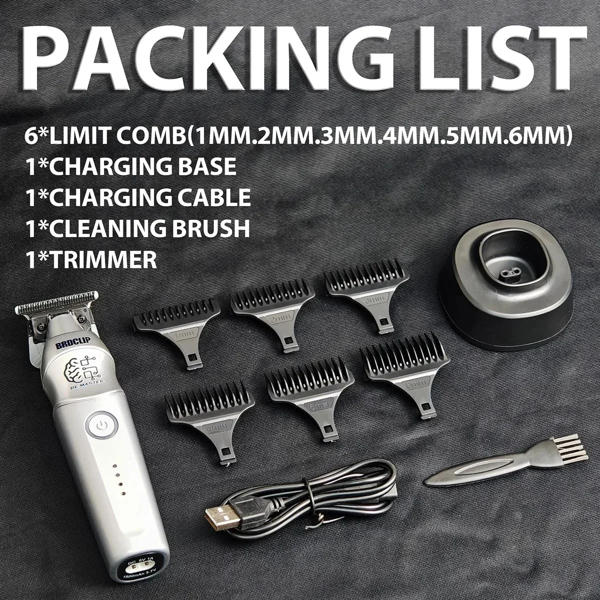 BRD 106 617 609 Professional Electric Hair Clipper Hair Trimmer DLC Blade with Base 7500RPM 7000RPM Barber Set BRDCLIP