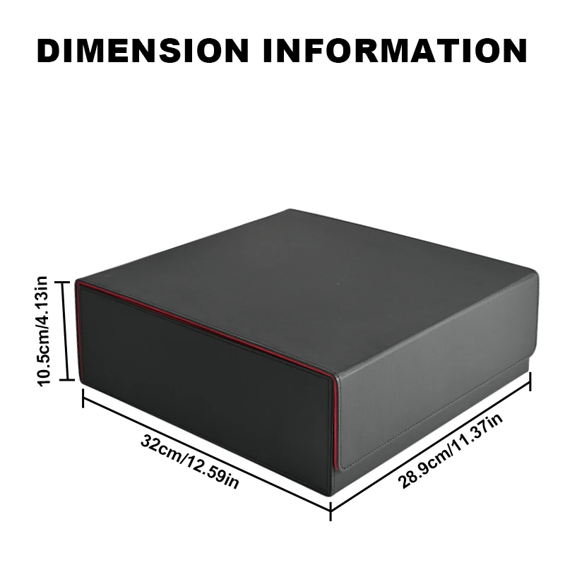 Trading Card Storage Box, Holds 3000+ Cards, Magnetic PU Leather Card Box, Fits for Magic, TCG Card, Sports Cards