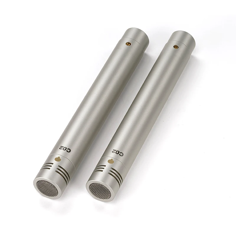 C02 Condenser Small-Diaphragm Suspension Microphone Pencil Type Mic with Shockproof Clip Piano Recording C02 Audio Instrument