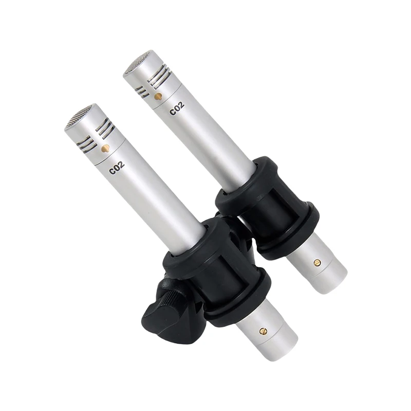 C02 Condenser Small-Diaphragm Suspension Microphone Pencil Type Mic with Shockproof Clip Piano Recording C02 Audio Instrument