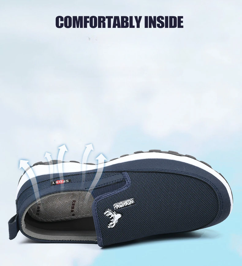 Men Running Hiking Sneakers Breathable Orthopedic Travel Plimsolls Slip On Comfortable for Outdoor Activity Hiking Walking