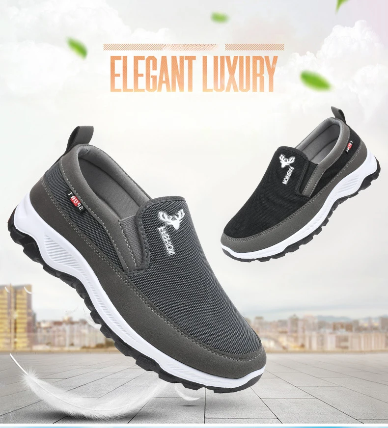 Men Running Hiking Sneakers Breathable Orthopedic Travel Plimsolls Slip On Comfortable for Outdoor Activity Hiking Walking