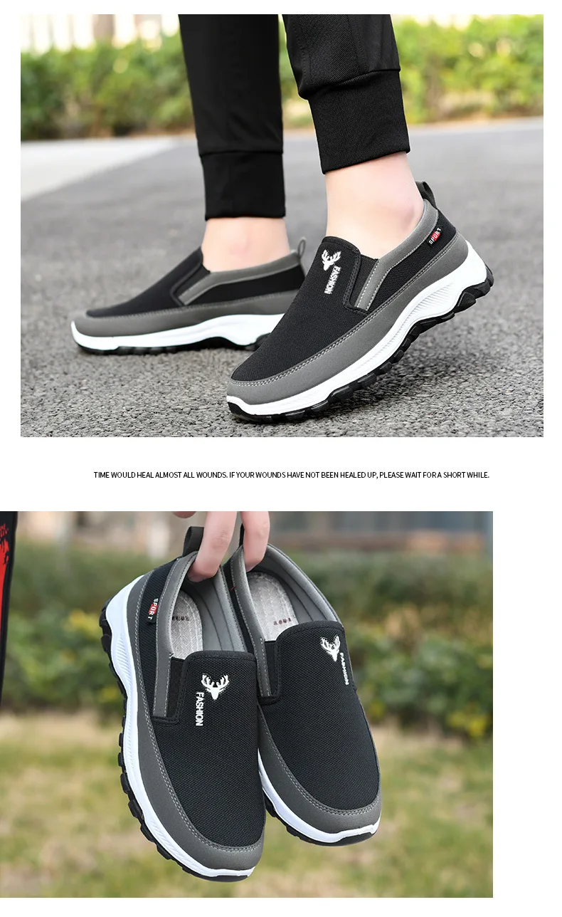 Men Running Hiking Sneakers Breathable Orthopedic Travel Plimsolls Slip On Comfortable for Outdoor Activity Hiking Walking