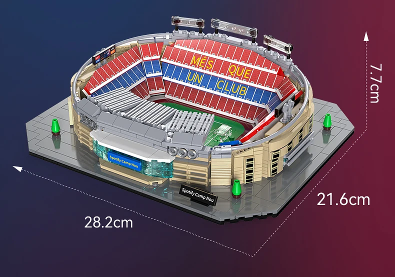 CaDA Camp Nou (Barcelona FC) Stadium Building Block Set / 728 Pieces / Collector's Item for Football Fans & Block Enthusiasts