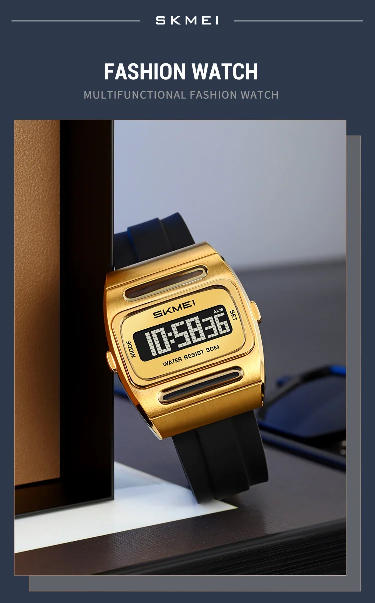 SKMEI 2563 Brand Men Electronic Watch New Fashion Alarm Clock Calendar Solar Energy Luminous Electronic Digital Watches for Man