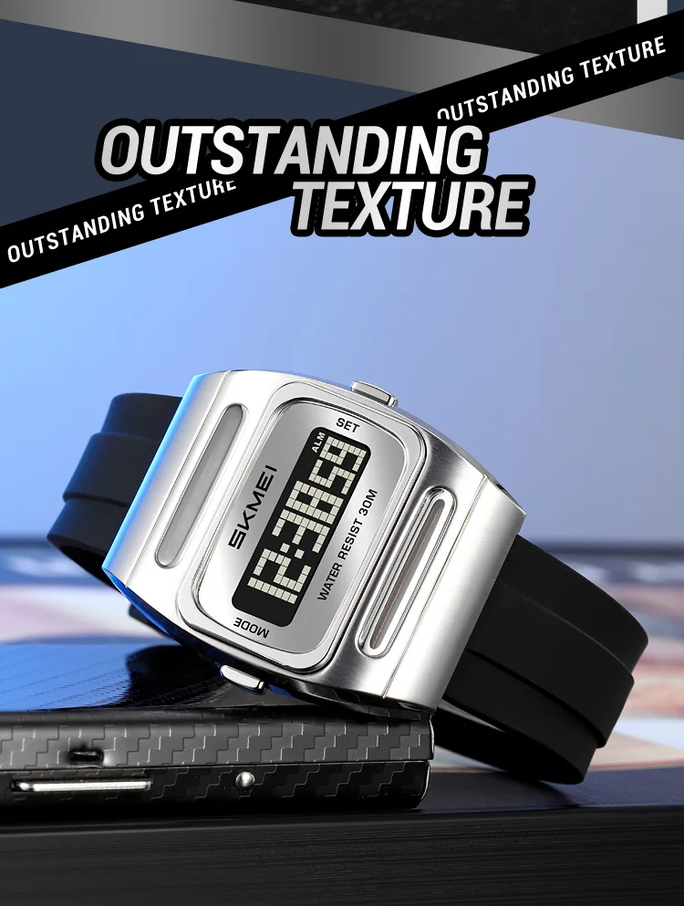 SKMEI 2563 Brand Men Electronic Watch New Fashion Alarm Clock Calendar Solar Energy Luminous Electronic Digital Watches for Man