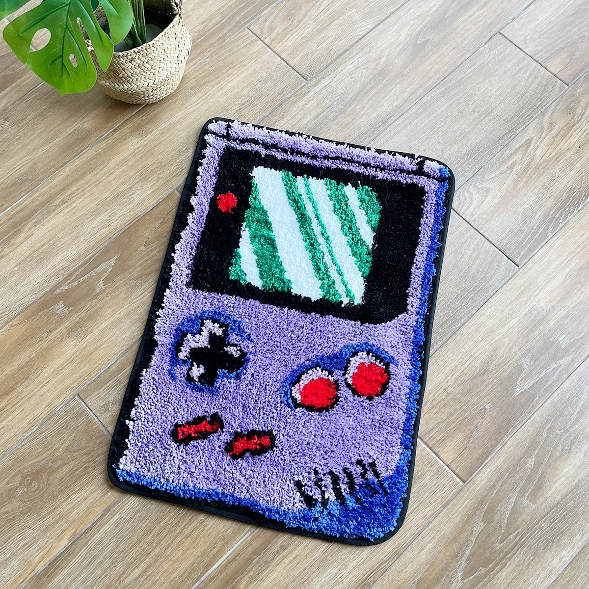 LAKEA Hand-held Game Device Tufted Rug GameRoom Funny Childhood Memories Flocking Carpet Floor Anti Slip Doormat Aesthetic