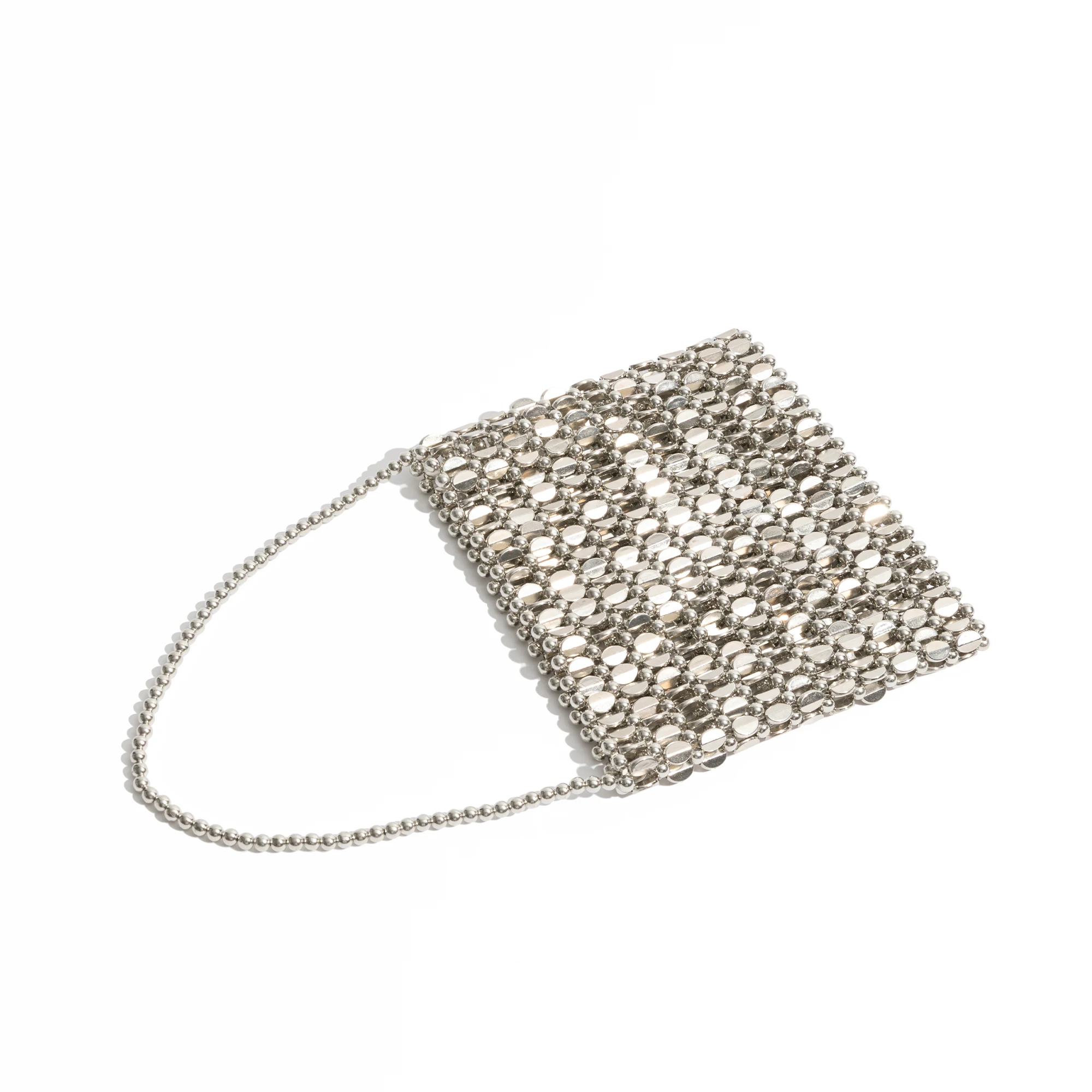 KOKOPEAS Handmade Bead Bag Bead Glitter Woven Phone Bag Luxury Bags for Women Shiny Sequins Shoulder Crossbody Bag Evening Hobos
