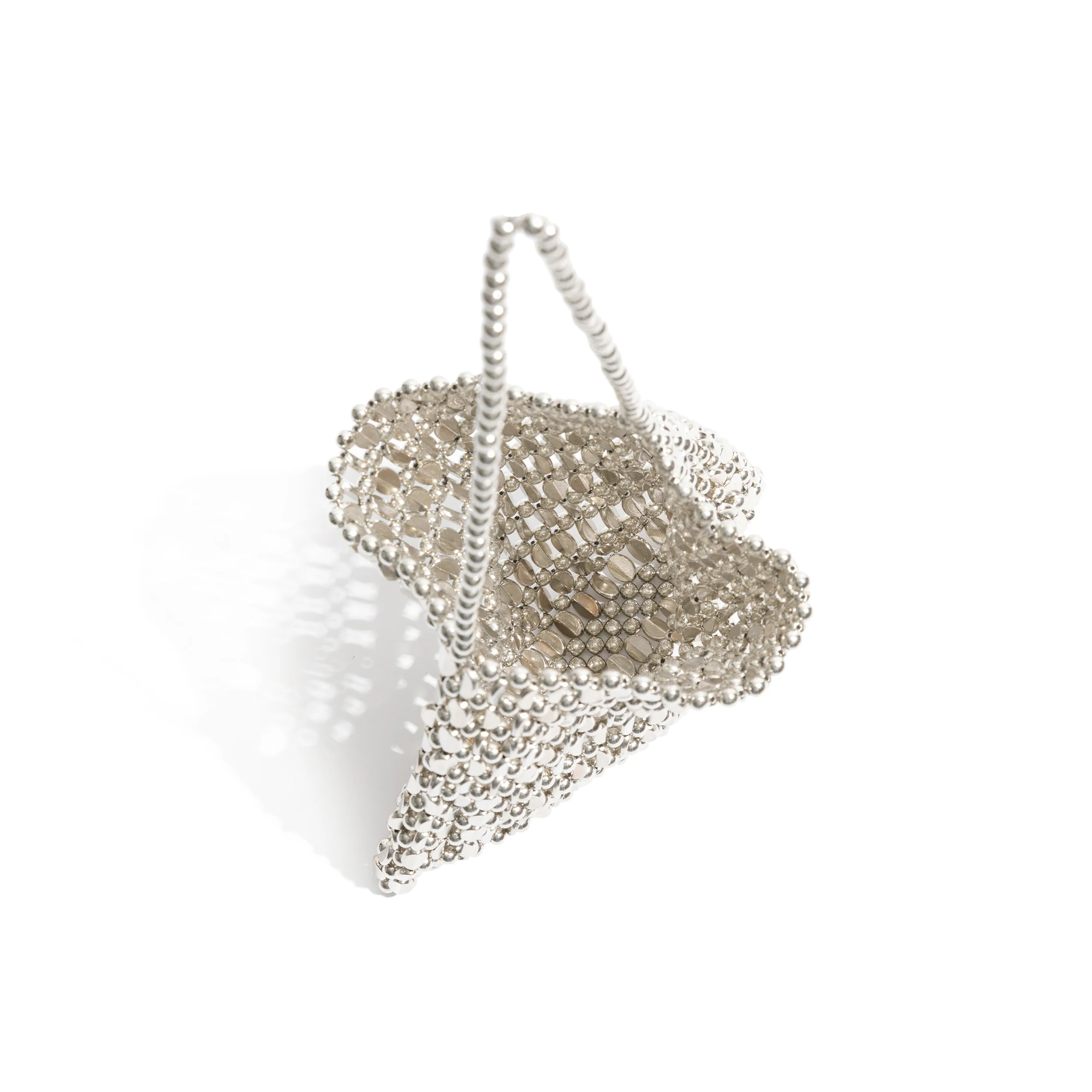 KOKOPEAS Handmade Bead Bag Bead Glitter Woven Phone Bag Luxury Bags for Women Shiny Sequins Shoulder Crossbody Bag Evening Hobos