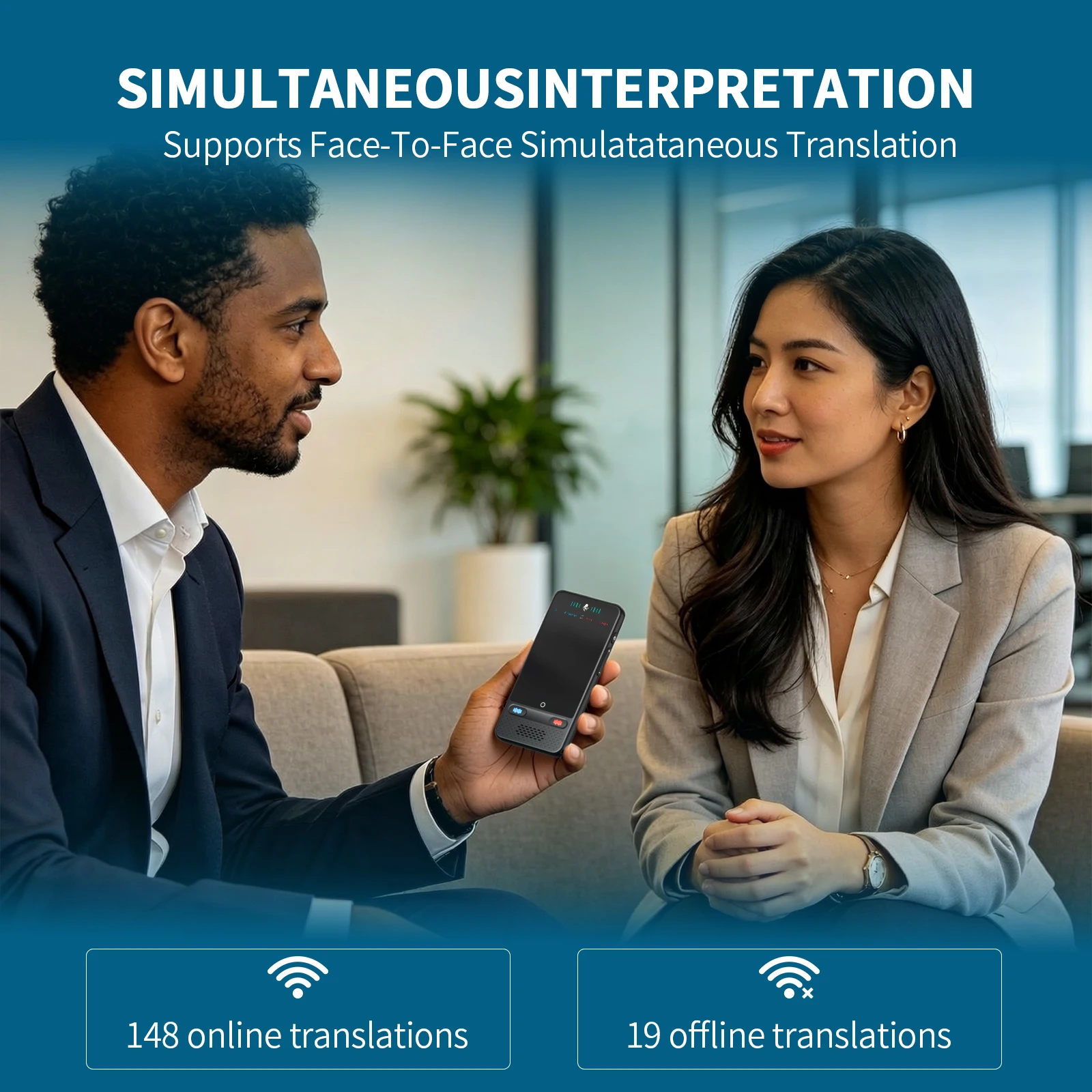 Language Translator Device AI Translation Support ChatGPT 138 Languages Translation Two Way Real Time Voice Translation