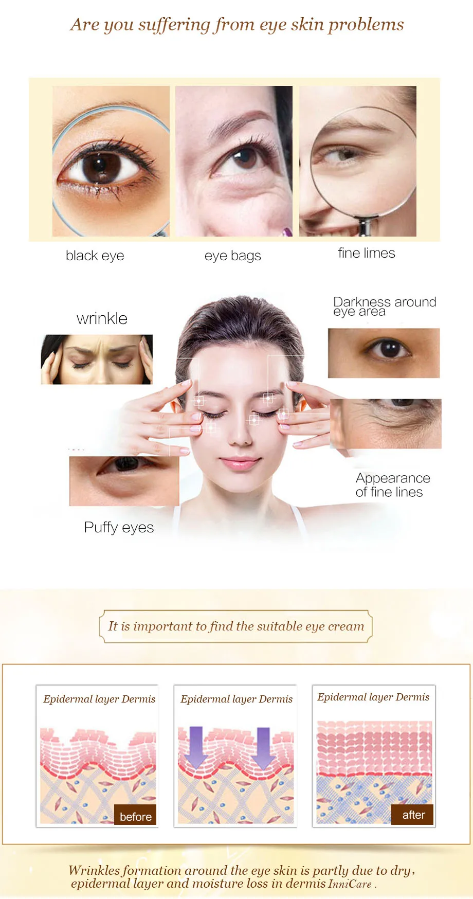50 Pairs Crystal Gold Eye Patches Anti Dark Circles Remove Eye Bags Moisturizing Golden Collagen Eye Mask Skin Care