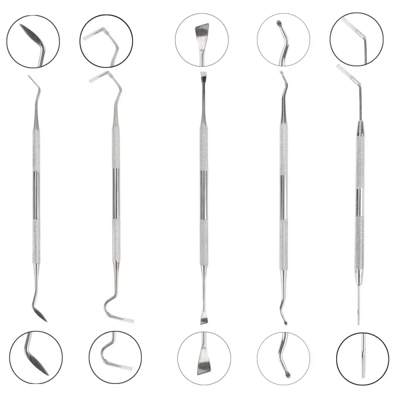 9pcs/Set Toy Gun Cleaning Kit 3 Brass Steel Brushes 6 Stainless Steel Pick Rifle Cleaning Tool