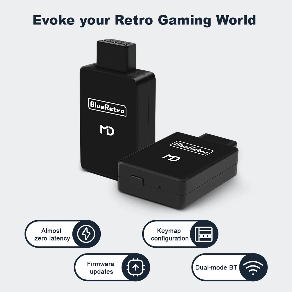 RetroScaler Blueretro Wireless Controller Adapter For MD1 MD2 Mega Drive Sega Genesis Game Console