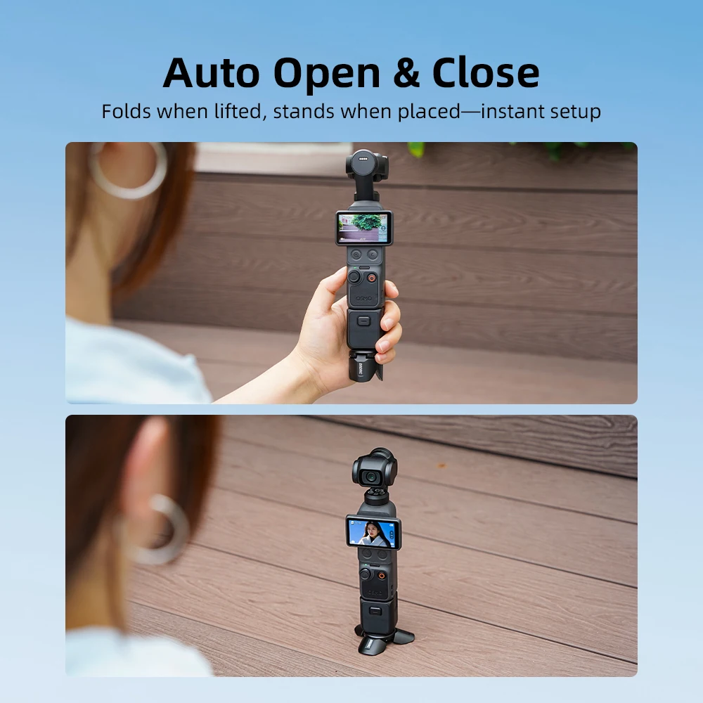 BRDRC Tripod or DJI OSMO Pocket 4/Insta360 Luna Ultra Accessories Mini Metal Tripod Desktop Photography Stand Magnetic Mount