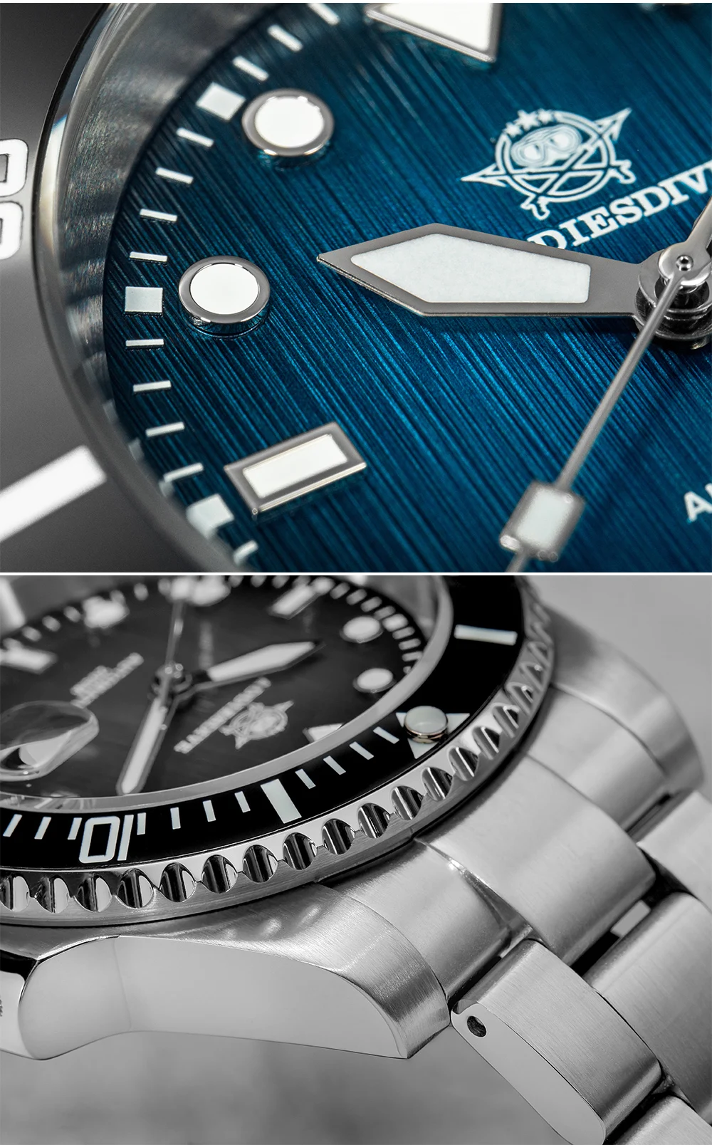 ADDIESDIVE Hot Selling Men's Automatic Watch Sapphire Glass 200m Waterproof Watch BGW9 Night Light Classic Men's Watch AD2536