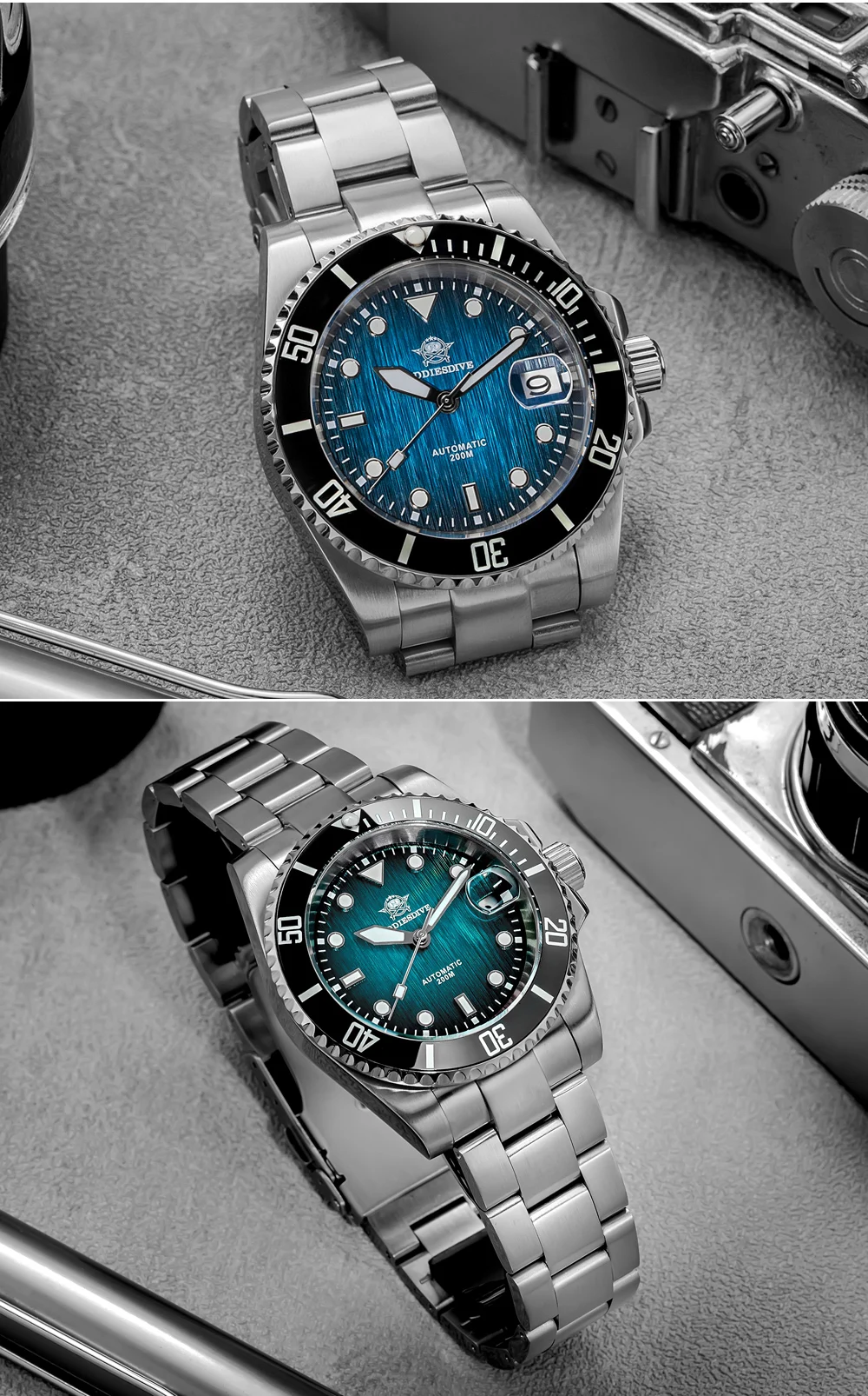 ADDIESDIVE Hot Selling Men's Automatic Watch Sapphire Glass 200m Waterproof Watch BGW9 Night Light Classic Men's Watch AD2536