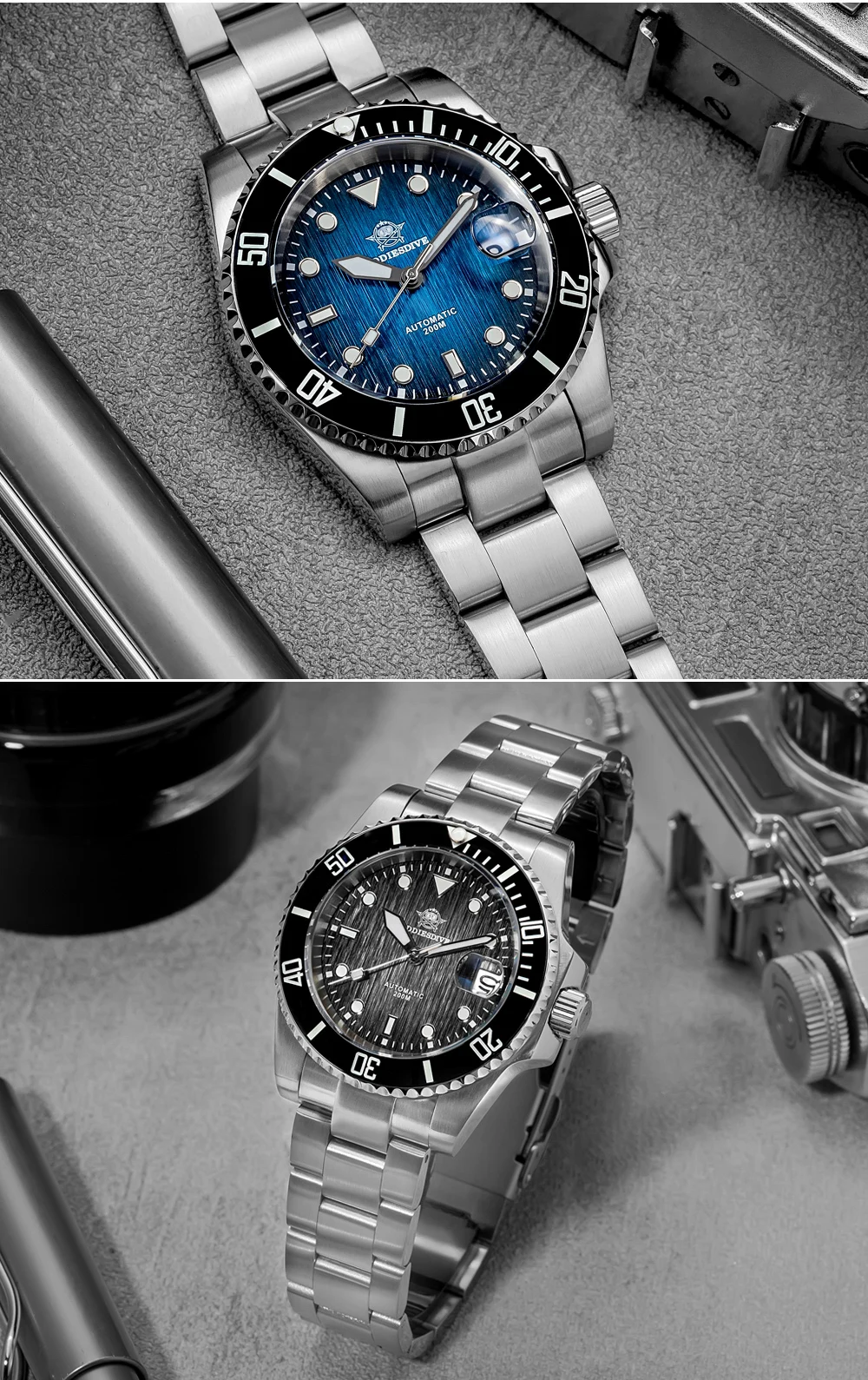 ADDIESDIVE Hot Selling Men's Automatic Watch Sapphire Glass 200m Waterproof Watch BGW9 Night Light Classic Men's Watch AD2536