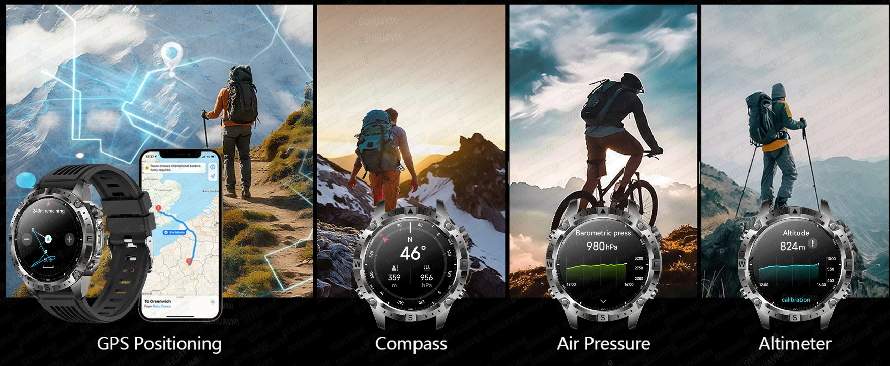 2026New Military Tank GPS SmartWatch Offline Map 10ATM Swim 2GB RAM Music Altitude Compass Bt Call Fitness Sports Smartwatch Men