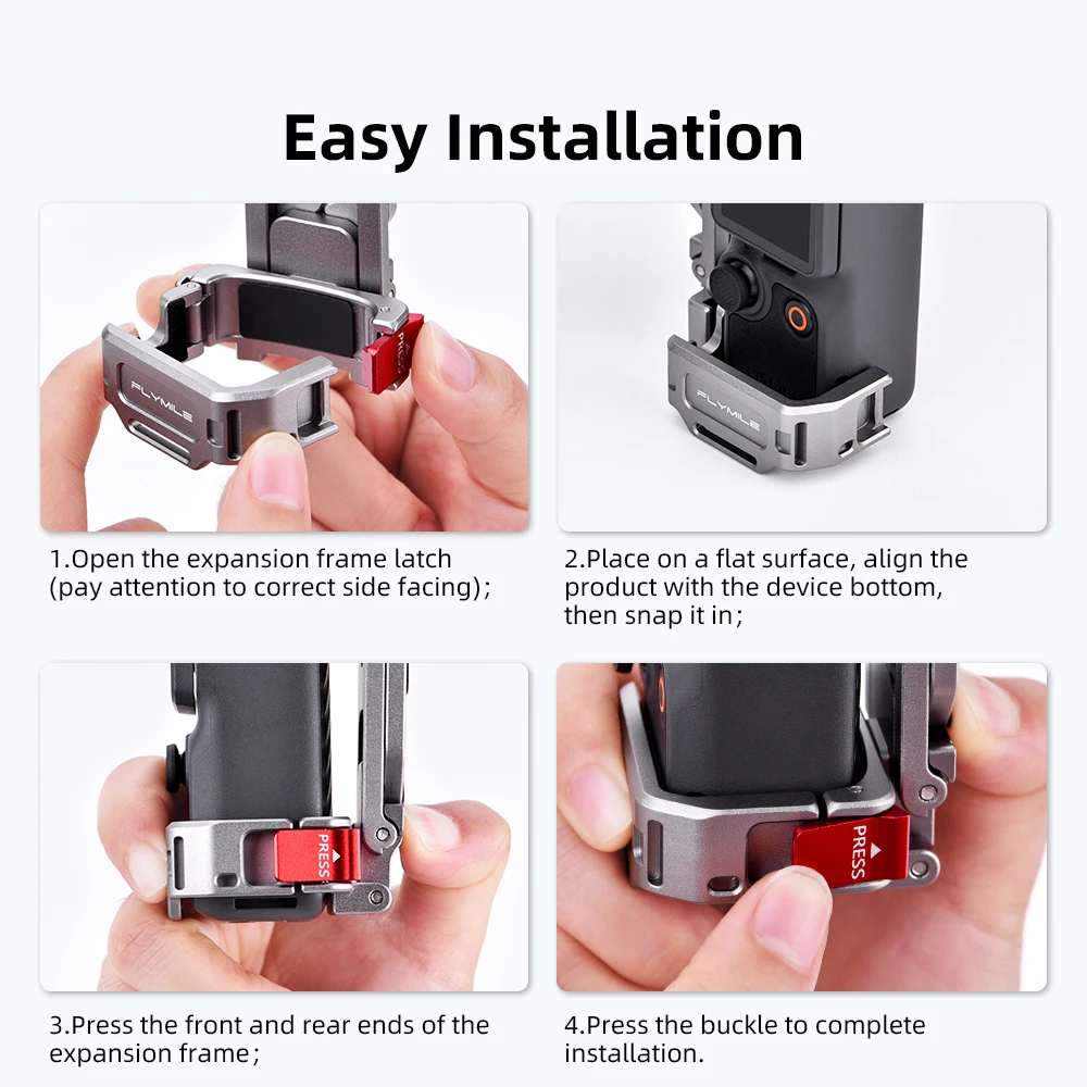 Flymile Metal Mantis Magnetic Tripod for DJI Osmo Pocket 3/4/4P Desktop Stand Selfie Handle Vlog Live Streaming Accessories