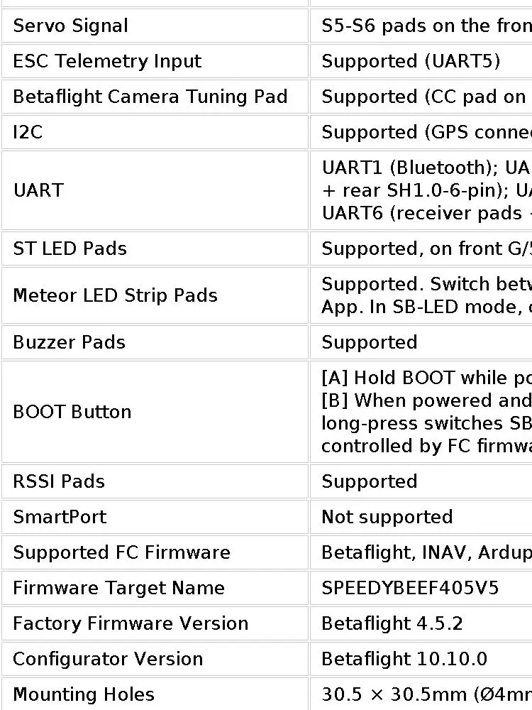 SpeedyBee F405 V5 OX32 55A 30x30 Model Aircraft FC&ESC Stack F405 Flight Controller 55A 4in1 ESC for FPV Drone