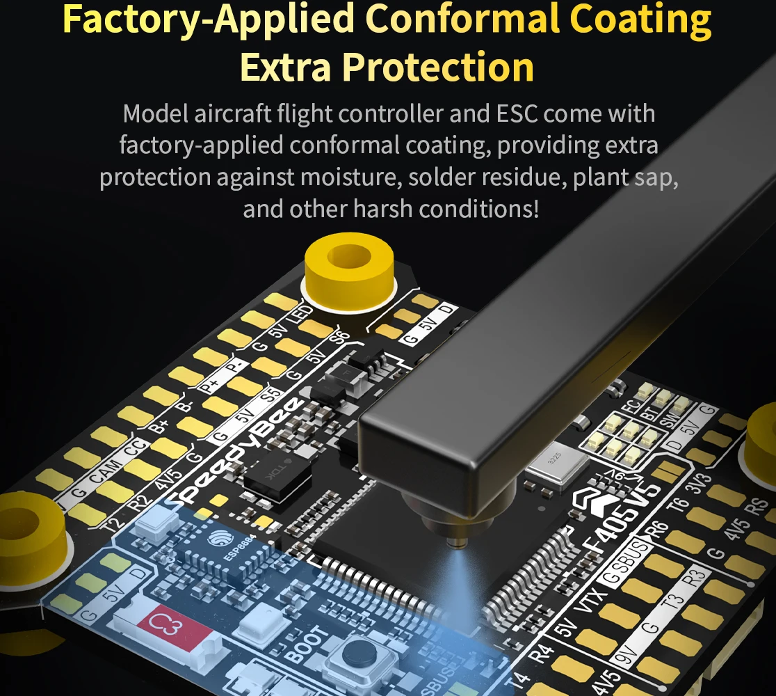 SpeedyBee F405 V5 OX32 55A 30x30 Model Aircraft FC&ESC Stack F405 Flight Controller 55A 4in1 ESC for FPV Drone