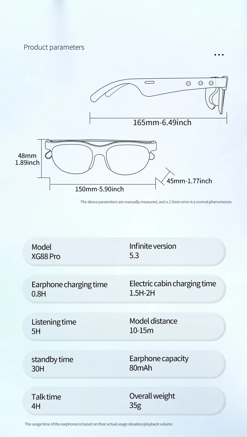 OnePlus AI Smart GlassesTranslation Listening To Music Bluetooth Conversation Recording Smart Sunglasses for Men Women 2026 New