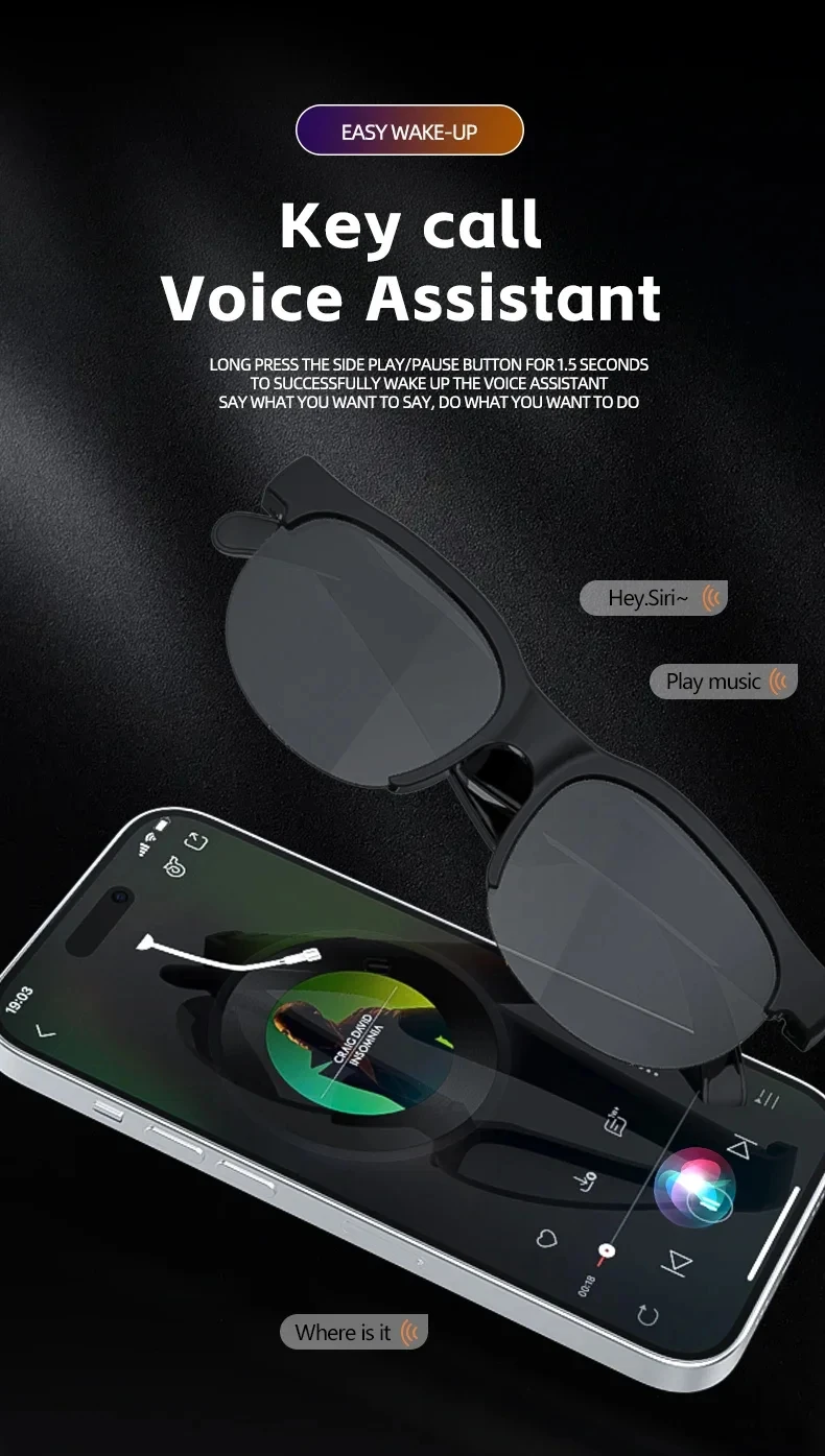 OnePlus AI Smart GlassesTranslation Listening To Music Bluetooth Conversation Recording Smart Sunglasses for Men Women 2026 New