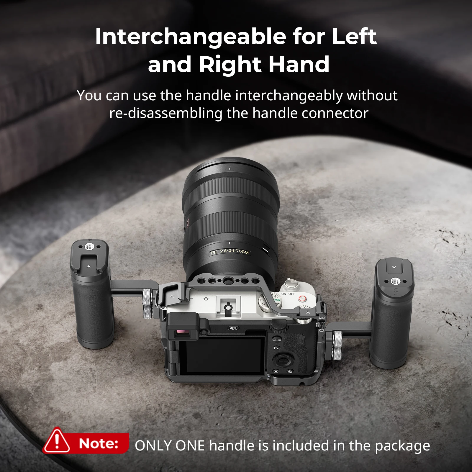 SmallRig Mini Side Handle for 1/4"-20 Threaded Holes Lightweight Portable Camera Cage Grip for Sony for DSLR with Cold Shoe 4755