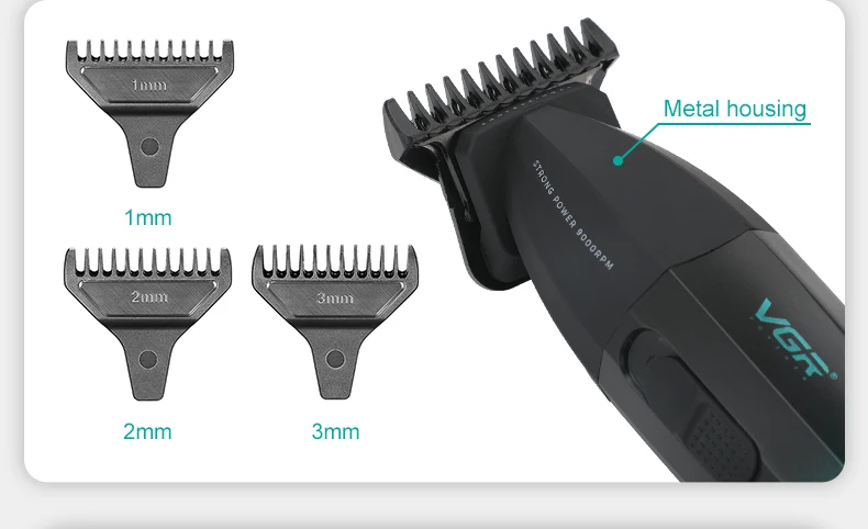 VGR Hair Clipper Cordless Hair Trimmer Professional Hair Cutting Machine Electric 9000 Rpm Haircut Clipper for Men V-003 V-906