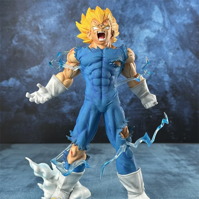 27cm Dragon Ball Z Majin Vegeta Anime Figure Self-destruct Super Saiyan Action Figures Pvc Statue Figurine Model Toys Gift