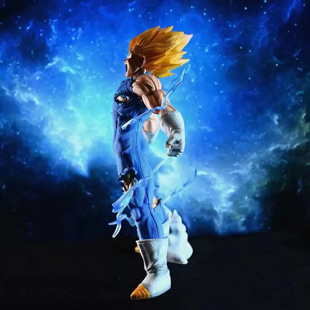 27cm Dragon Ball Z Majin Vegeta Anime Figure Self-destruct Super Saiyan Action Figures Pvc Statue Figurine Model Toys Gift