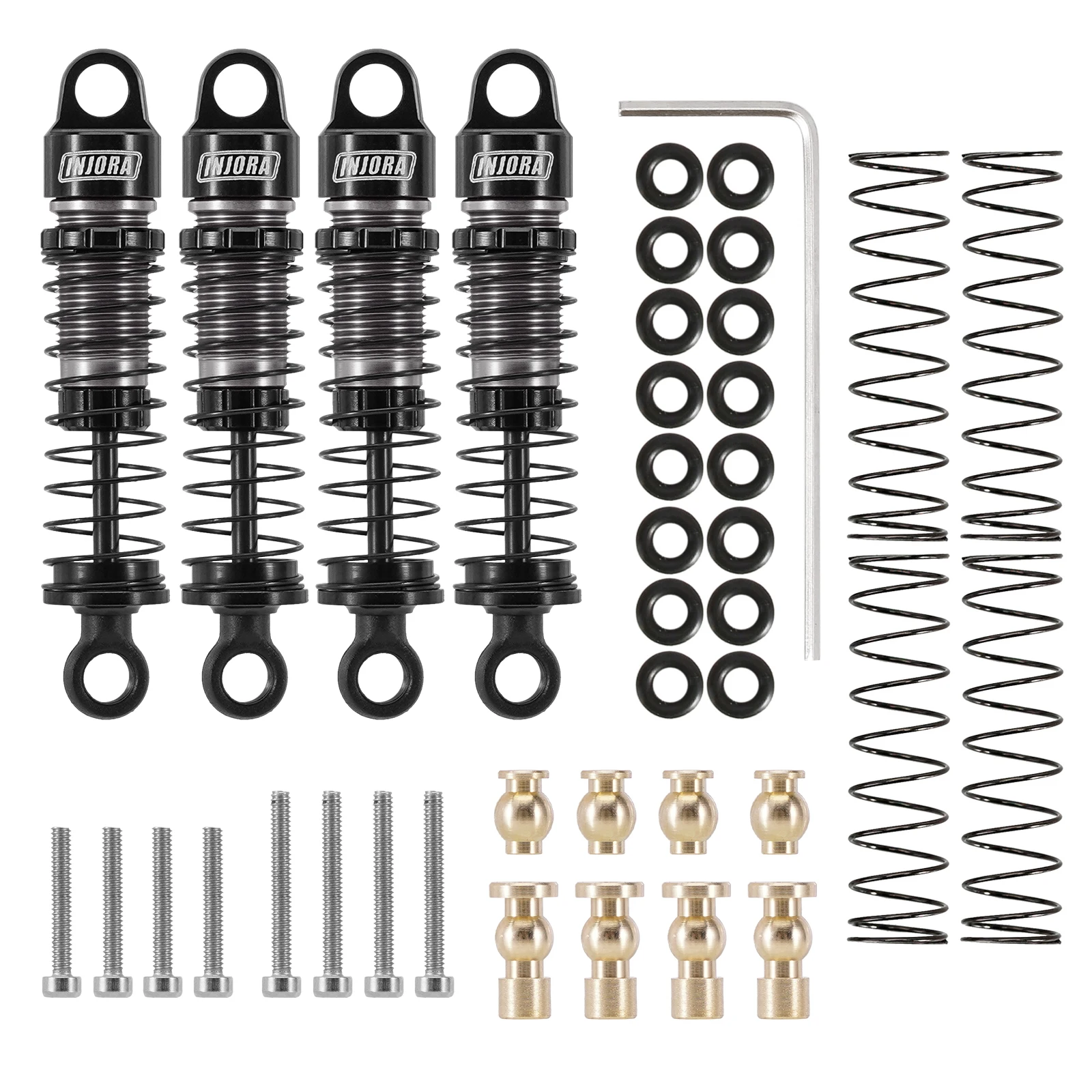 INJORA 36mm 40mm Big Bore Oil Shock Absorber for 1/24 RC Crawler SCX24 FCX24M