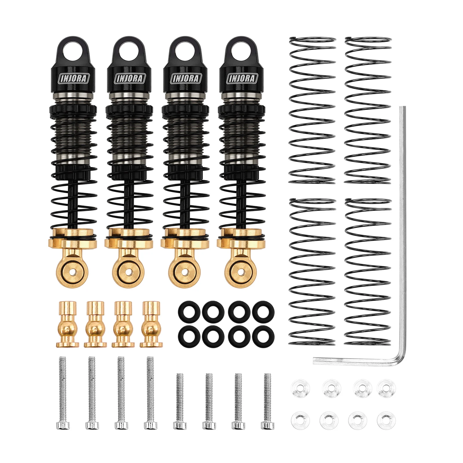 INJORA 36mm 40mm Big Bore Oil Shock Absorber for 1/24 RC Crawler SCX24 FCX24M