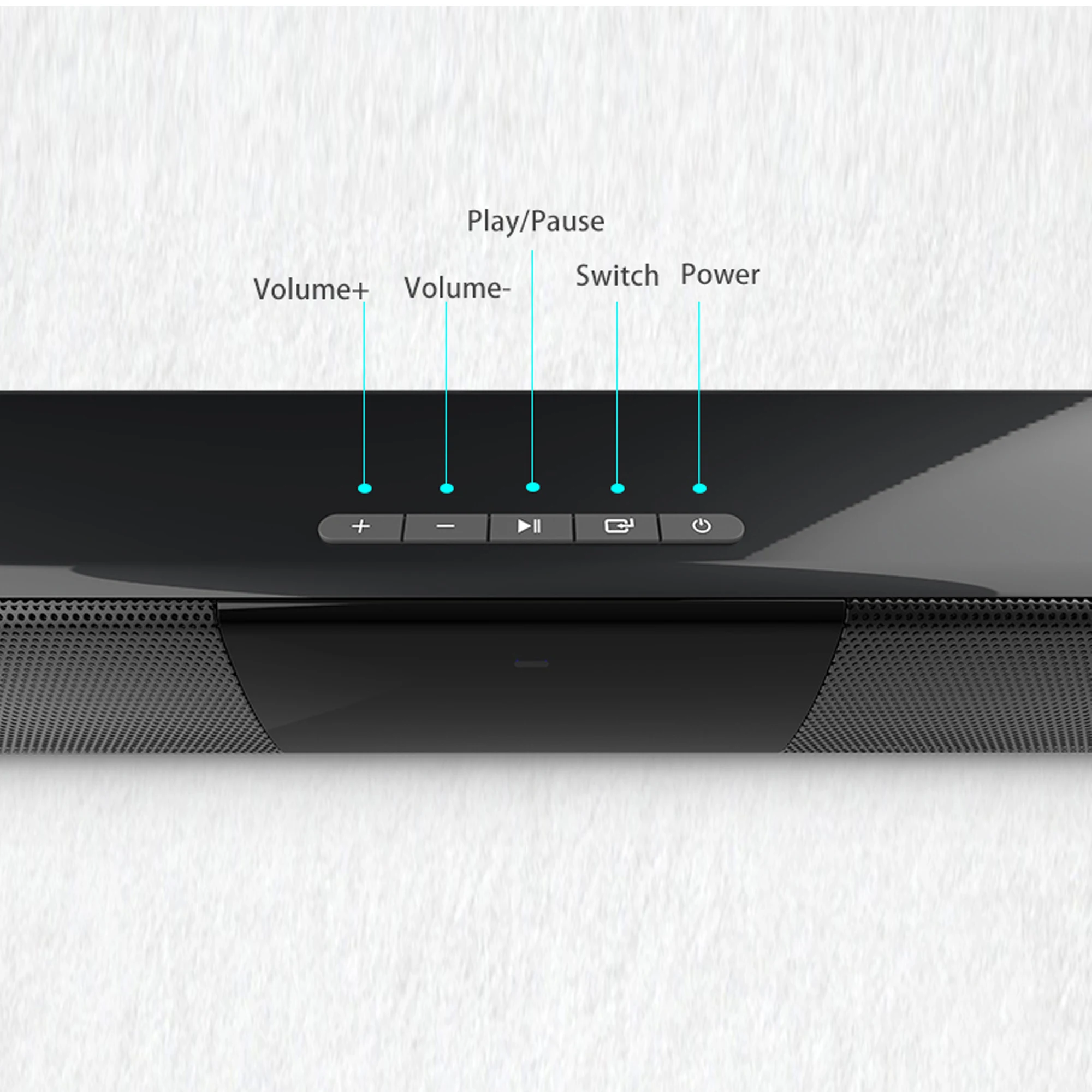 Soundbar Speakers, Bluetooth 5.3, Stereo Soundbar Surround Sound Home Cinema with Remote Control, Support RCA AUX TF-Card