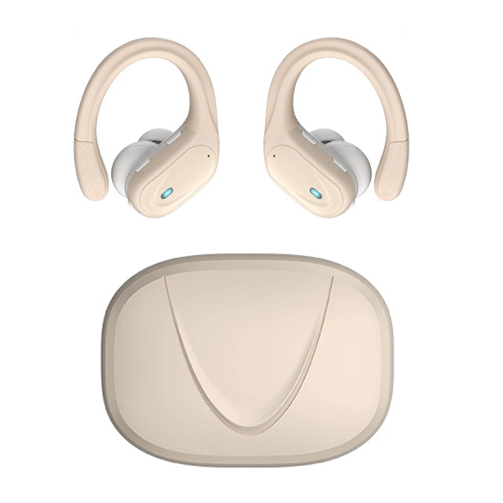 Wireless Earbuds Sport Bluetooth 5.3 Headphones with Noise Cancelling Mic 75H HiFi Stereo Over Ear Bud LED Display USB-C IPX6
