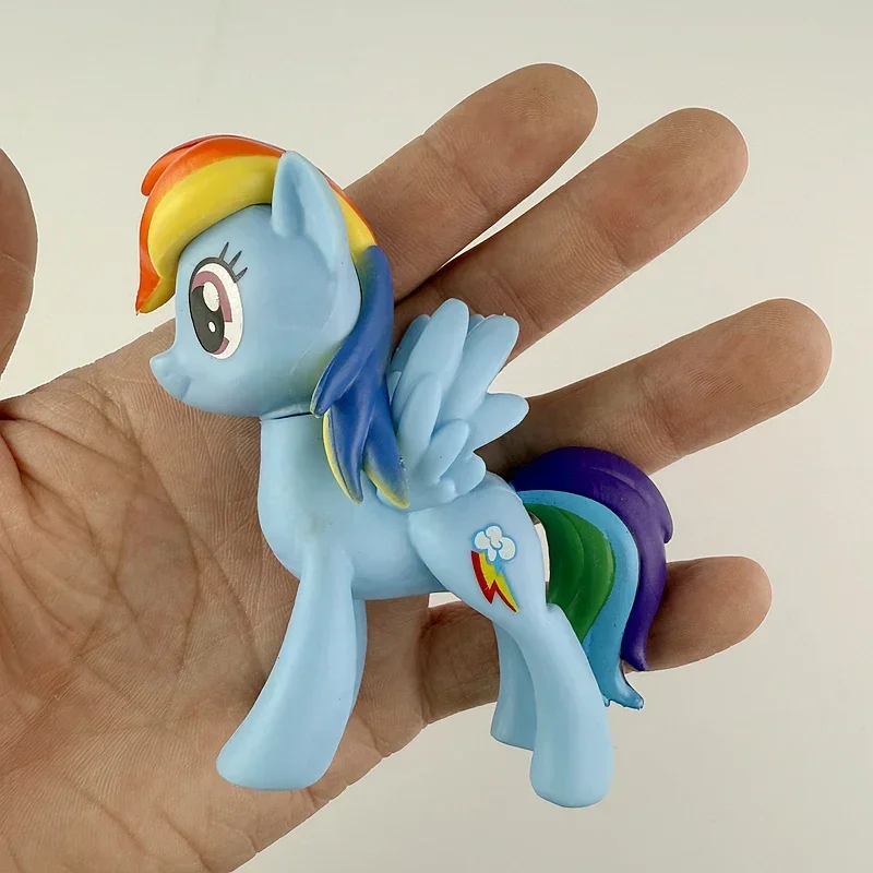 6pcs My Little Pony Action Figures Toy 8cm Cartoon Anime Twilight Sparkle Model Doll Room Decoration Birthday Gift for Children