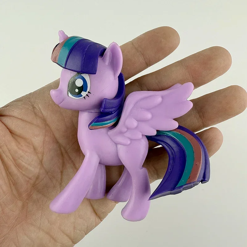 6pcs My Little Pony Action Figures Toy 8cm Cartoon Anime Twilight Sparkle Model Doll Room Decoration Birthday Gift for Children