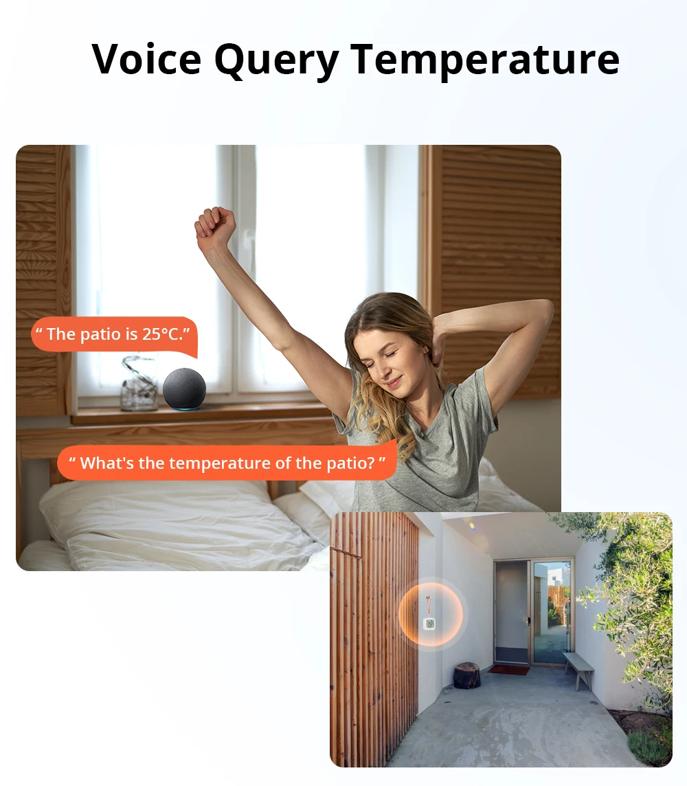 SONOFF SNZB-02WD Zigbee LCD Smart Temperature Humidity Sensor IP65 Waterproof for Bathroom Greenhouse Outside via ZBBridge-P