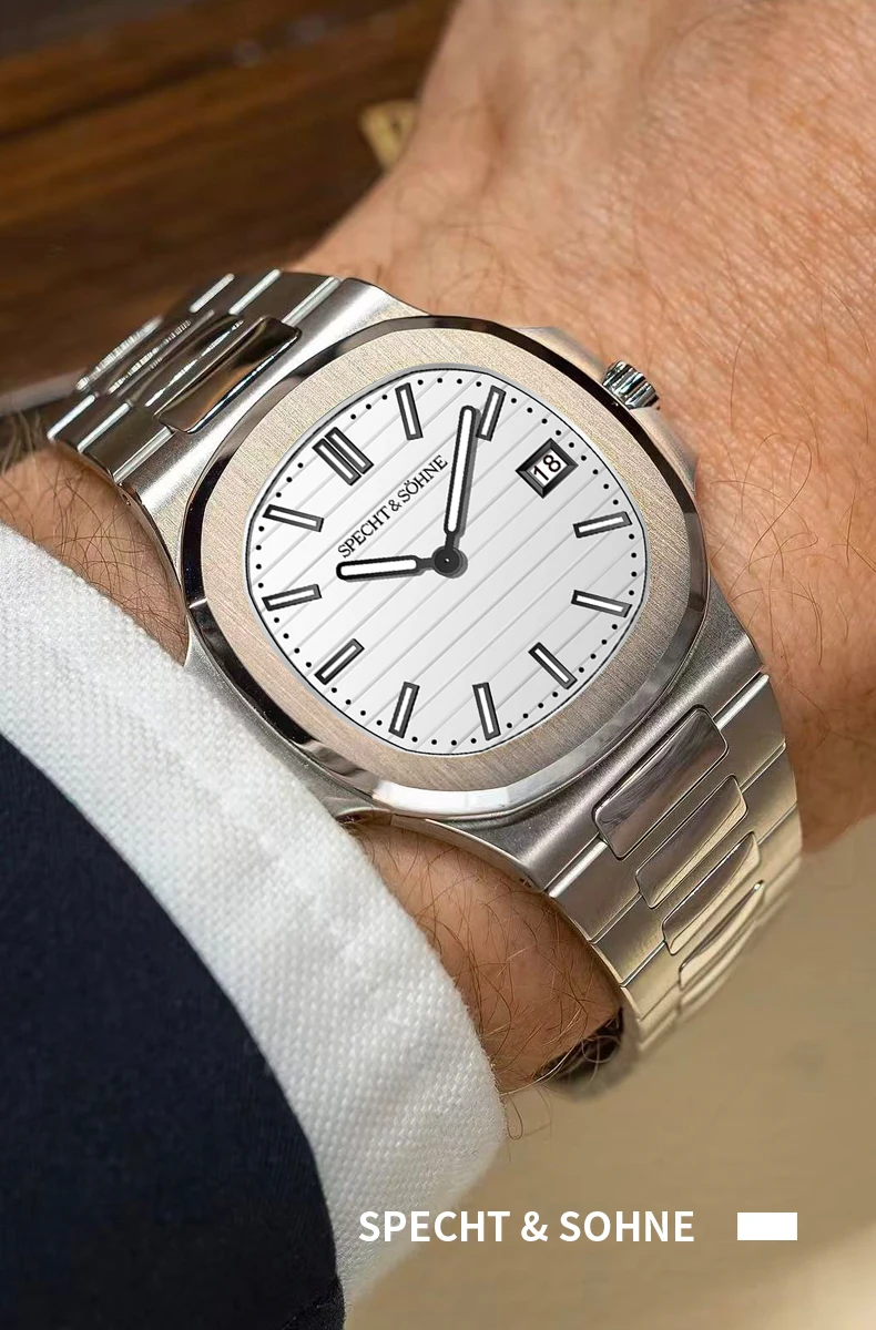 Specht & Söhne New Arrivals Mens Watch Rose Gold 5711 Classic Sports Watches Ultrathin Stainless Steel Sapphire 50M Waterproof