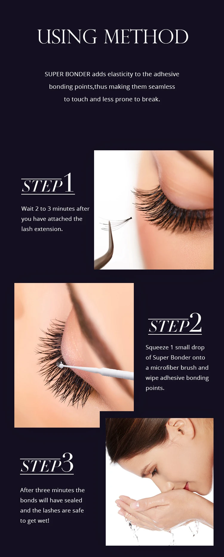 Gollee All Season Glue for Lash Extension 0.5s Fast Drying Strong Glue Stick False Eyelash 6-8 Weeks Waterproof Adhesive Makeup