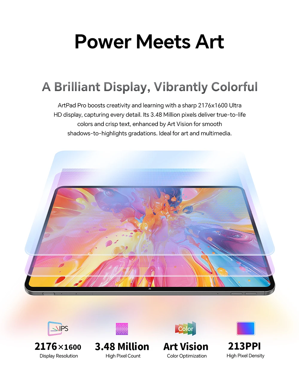 Teclast ArtPad Pro 12.7" 2.2K UHD Display 20GB RAM (8+12 Virtual) 256GB ROM Helio G99 10000mAh 30W Android 15 Tablet Global LTE