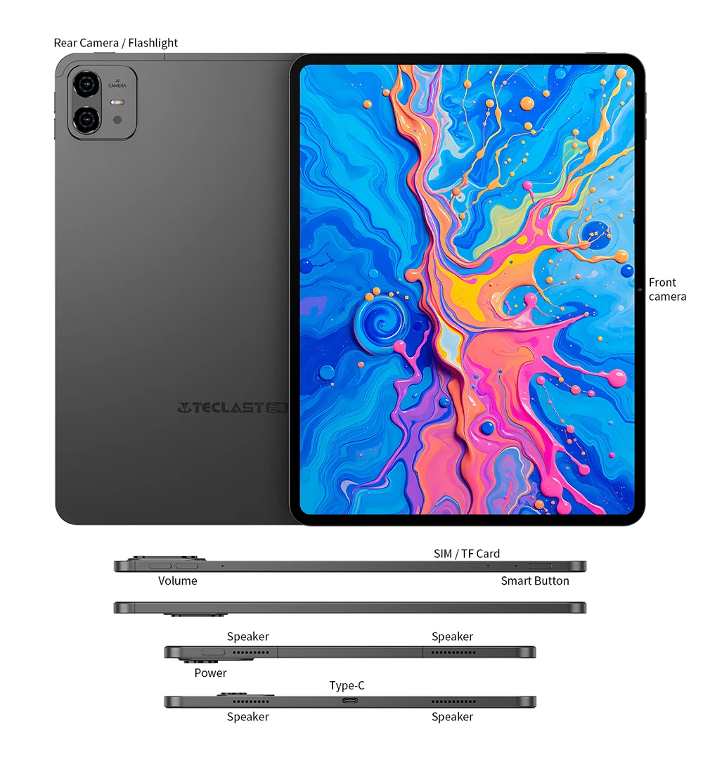 Teclast ArtPad Pro 12.7" 2.2K UHD Display 20GB RAM (8+12 Virtual) 256GB ROM Helio G99 10000mAh 30W Android 15 Tablet Global LTE