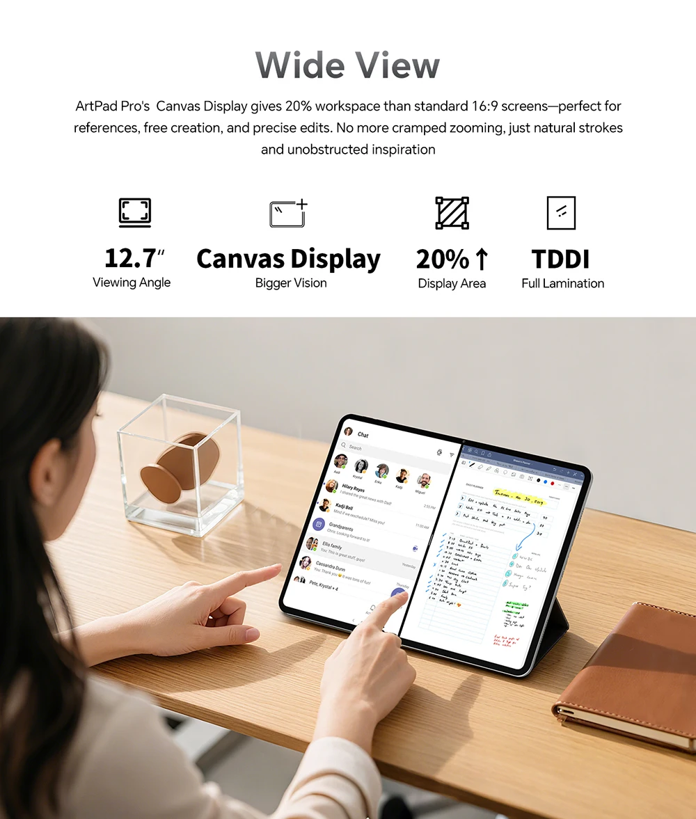 Teclast ArtPad Pro 12.7" 2.2K UHD Display 20GB RAM (8+12 Virtual) 256GB ROM Helio G99 10000mAh 30W Android 15 Tablet Global LTE